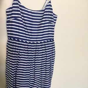 Navy and White Striped JCREW (size 6) Dress $15